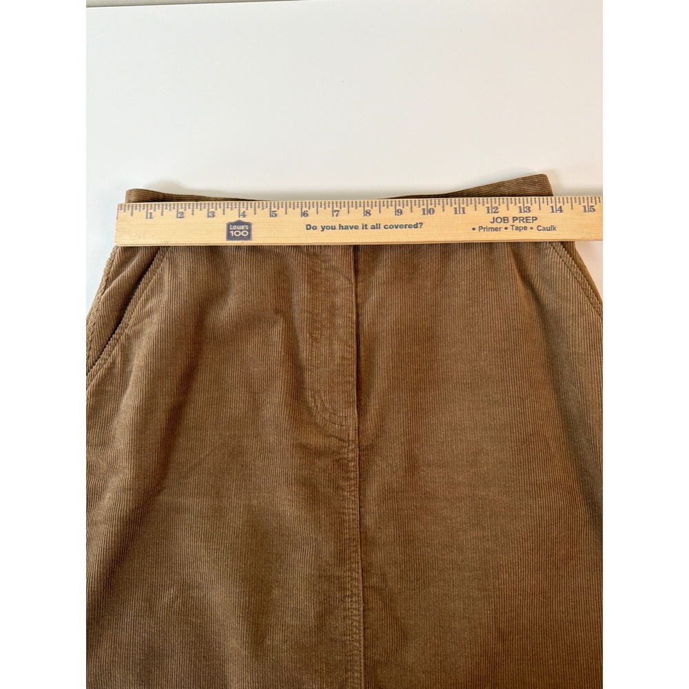 Vintage Jones New York Corduroy Maxi Skirt 8 Petite Western Retro Neutral Preppy - Picture 6 of 11